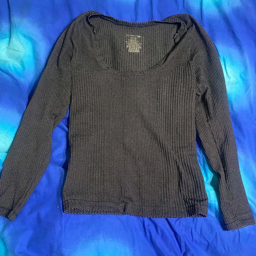 Free people seamless layering long sleeve top black
